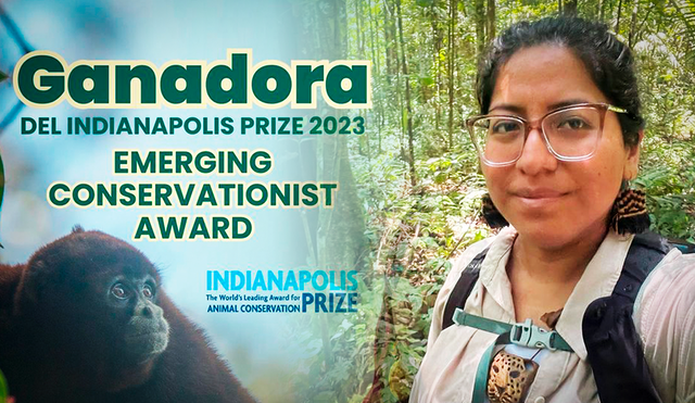 Fanny Cornejo ganó el premio Emerging Conservationist Award y recibirá $50 000 para continuar con su investigación para preservar el mono choro de cola amarilla en Perú. Foto: composición La República/Instagram @yunkawasi/@primatologa