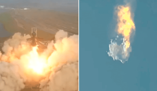 Explosión de Starship. SpaceX