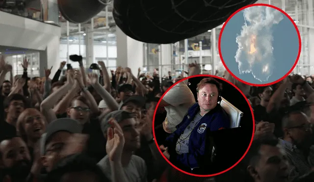 Los trabajadores de SpaceX, compañía de Elon Musk, celebraron la explosión de Starship. Foto: composición LR/SpaceX