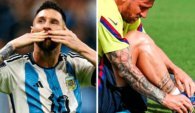 Lionel Messi tiene 18 tatuajes en su cuerpo y la mayoría son sobre su familia. Foto: composición LR/AFP/As