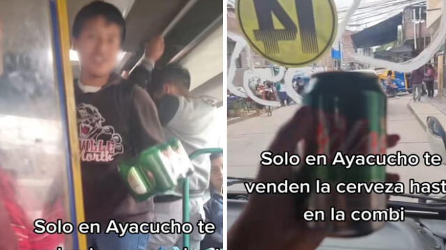 Ayacucho. Un servicio inesperado recibieron a bordo de combi. Foto: captura TikTok