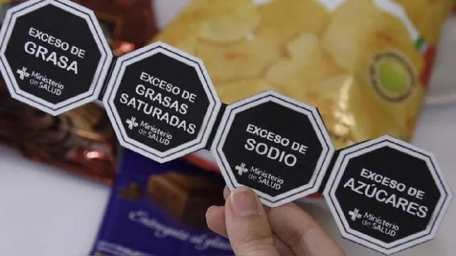 Octógonos se usan en cumplimiento de la Ley de Promoción de la Alimentación Saludable para Niños, Niñas y Adolescentes. Foto: difusión