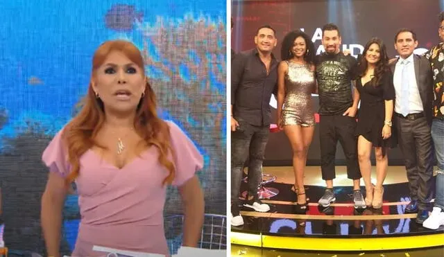 Esposa de cantante de orquesta contó a Magaly que su marido le fue infiel con reportera de Aldo Miyashiro. Foto: composición LR/ ATV/ Facebook/ América TV - Video: ATV