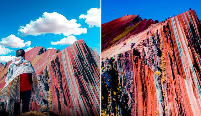 La imponente montaña de Pallay Punchu es considerada la nueva Vinicunca. Foto: composición LR/AbexPedition/Mapi Perú Travel