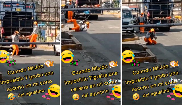 Pasaron un buen rato divirtiéndose como grandes actores mientras trabajaban. Foto: composición LR / capturas de TikTok / @angelitoblk