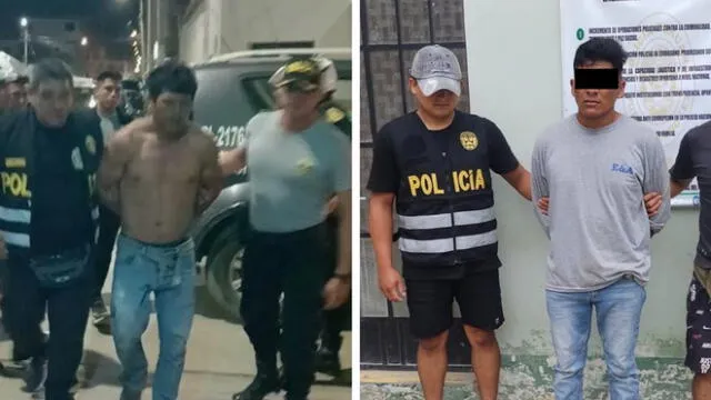 Lambayeque. Sujetos fueron detenidos por abusar sexualmente de sus hijos. Foto: PNP