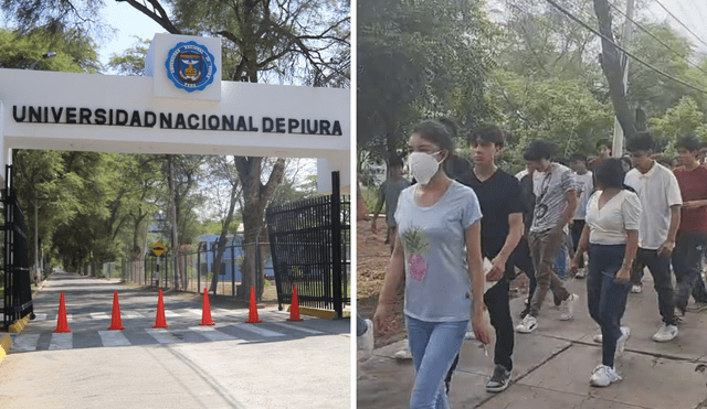 Al mediodía, los postulantes salieron de rendir el examen de admisión de la UNP. Foto: composición LR / El Regional Piura / captura de video / Universidad Nacional de Piura / Facebook. VIDEO: Universidad Nacional de Piura / Facebook