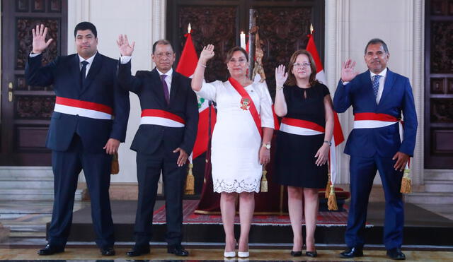 Este es el tercer ajuste que hace la presidenta Boluarte a su gabinete. Foto: Presidencia