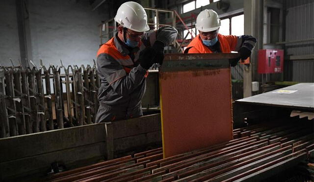 Cobre. La debilidad de la demanda en China puede apreciarse en la prima del cobre Yangshan. Foto: AFP