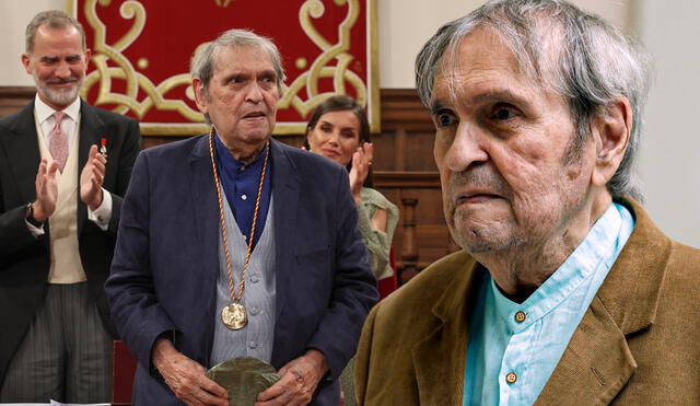 Rafael Cadenas, poeta venezolano, recibió el premio Cervantes de Literatura 2022. Foto: composición LR/ BBC News/ Rtve