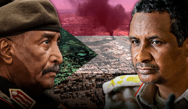 Los dos jefes militares Abdel Fatah al Burhan y Mohamed Hamdan Daglo iniciaron la guerra civil en Sudán. Foto: composición LR/AFP/EFE