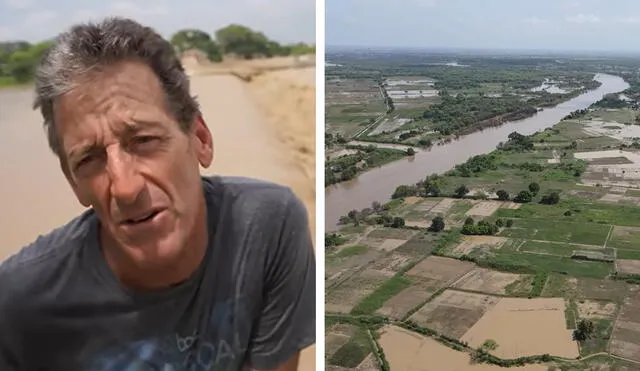 El video muestra el estado del río Piura y el río Chira. Foto: Capturas Video Youtube Tio Lenguado y Descocaos