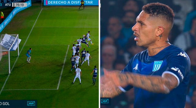 Luego de una larga deliberación en el VAR, el gol de Paolo Guerrero fue anulado. Foto. composición LR/captura/Star Plus - Video: TNT Sports