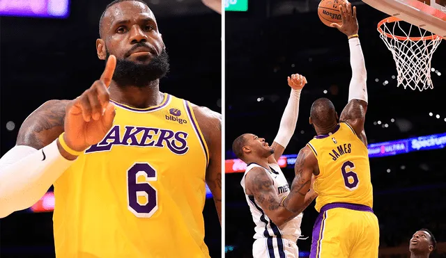 Los jugadores de los Lakers se llevaron una victoria más de la mano de LeBron James que les permitió tomar la delantera en la NBA. Foto: Composición LR