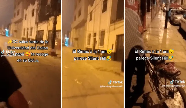 Al hombre no le importó recorrer tantos kilómetros en bicicleta con el fin de recoger a su hija. Foto: composición de LR/TikTok/@Fiorellagutierrrez021