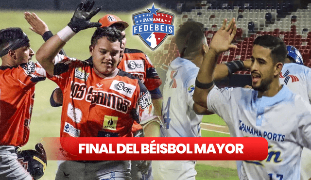 En el calendario de la final del Béisbol Mayor 2023, se detalla la fecha y hora de los juegos entre Colón vs. Los Santos. Foto: composición LR/Fedebeis/RPC