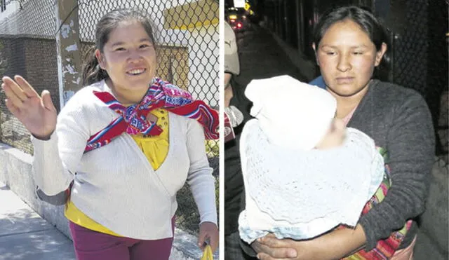 Giovana Vera y Maribel Musaja cuando el cambio de bebés recién se registró. Foto: La República