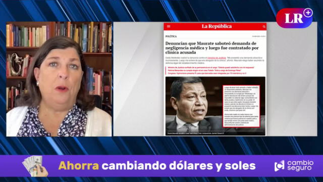 Rosa María Palacios habla de las denuncias contra Daniel Maurate. Foto/Video: LR+