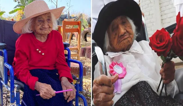 Adulta mayor falleció a los 116 años. Foto: composición LR/Tania Pariona/Municipalidad de Santiago