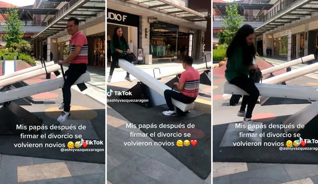 Singular acción de la pareja se volvió viral en redes sociales. Foto: composición LR /capturas de TikTok/@ashlyvazquezaragon