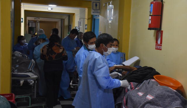 Pacientes fueron atendidos en el hospital de Sandia. Foto: Red de Salud de Sandia/difusión