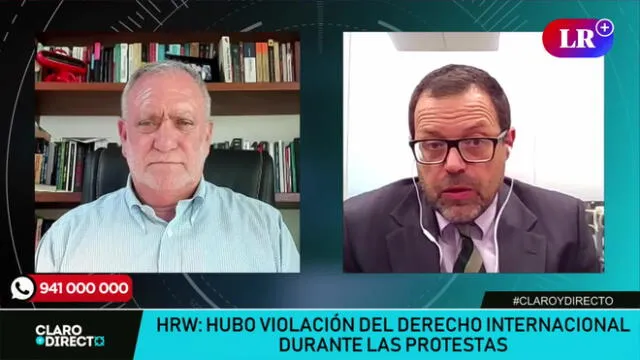 Augusto Álvarez Rodrich conversó con César Muñoz sobre informe de HRW. Foto/Video: LR+