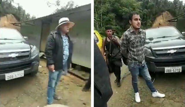 Los extranjeros llegaron a la zona de Cordillera del Cóndor. Foto: Capturas Video Vigilante Amazónico
