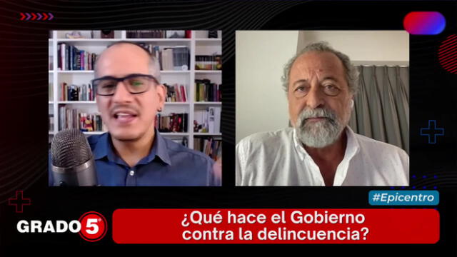 Ricardo Valdés habló acerca del accionar del Gobierno contra la inseguridad ciudadana. Foto: captura de “Grado 5”/LR+ - Video: “Grado 5”/LR+