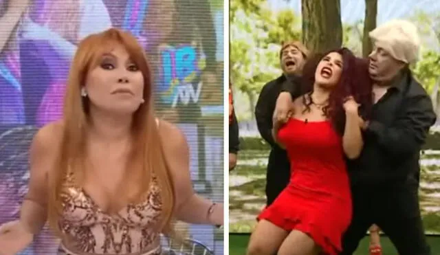 Gabriela Serpa y Alfredo Benavides tendrían más que una amistad, según Magaly. Foto: composición LR/capturas de ATV - Video: ATV