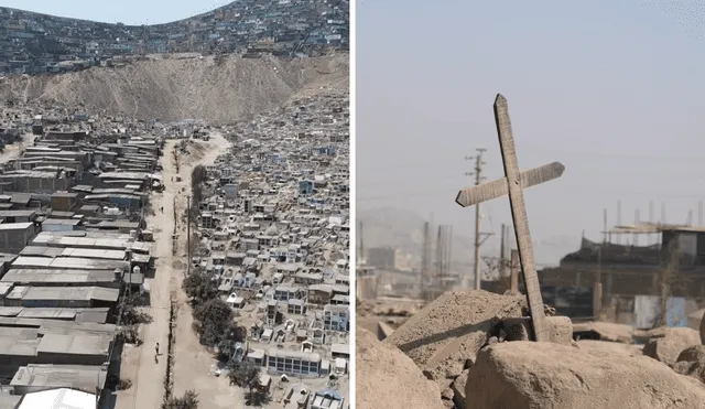 En el cementerio Señor de los Milagros, las familias viven rodeados de tumbas. Foto: captura de Youtube/Frans