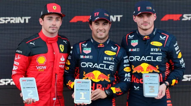 Leclerc, Verstappen y Pérez serán los primeros en salir en este GP de Azerbaiyán 2023. Foto: EFE