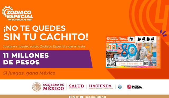 Resultados del Sorteo Zodiaco Especial de HOY, 30 de abril. Consulta los números ganadores de la Lotería Nacional en México. Foto: Lotenal/ Twitter