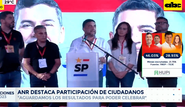 Oficialista Santiago Peña lidera conteo de votos en Paraguay. Foto: captura de video/abc - Video: abc