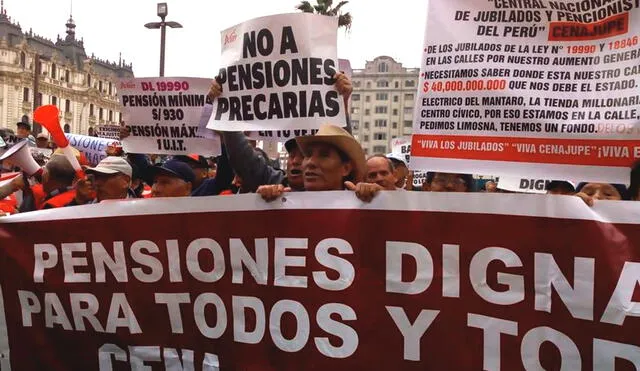 Solicitan al Ejecutivo y al Legislativo a asumir su responsabilidad con los pensionistas peruanos. Foto: Cenajupe