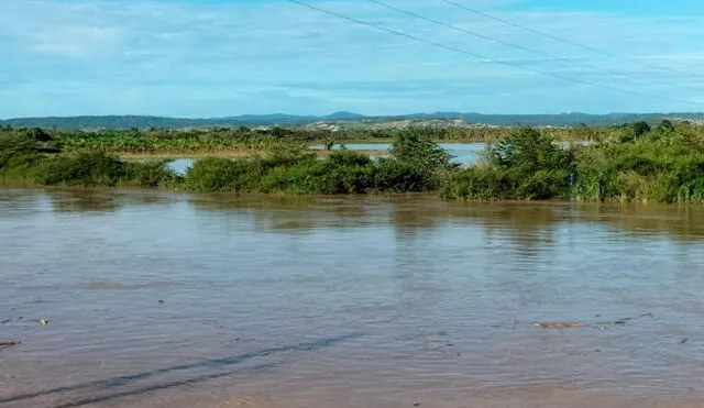 El río ingresó al umbral rojo de peligro. Foto: Senamhi