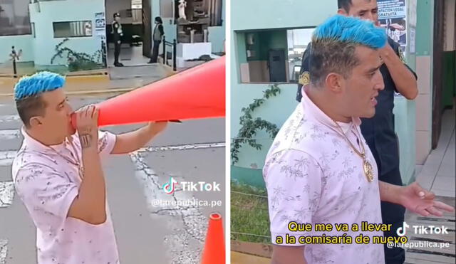 Makanaky realizó actos de indisciplina a su salida de la cárcel donde fue retenido. Foto: composición LR / Captura TikTok - Video: TikTok / La República