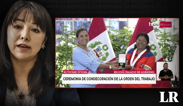 Isabel Cortez fue una de las que firmó la moción de vacancia contra Dina Boluarte. Foto: composición Fabrizio Oviedo/ La República/ Captura TV Perú Noticias