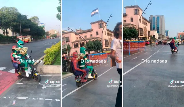 Singular escena que tiene como protagonista a superhéroes es viral en redes sociales. Foto: composición LR / capturas de TikTok / @geraldines111