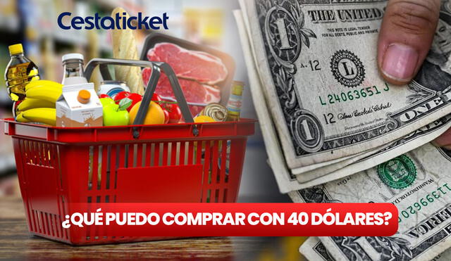 Averigua AQUÍ cuántos alimentos se pueden adquirir con el nuevo monto del Cesta ticket. Foto: composición LR/ Freepik/ Cestaticket/ Dinero en Imagen