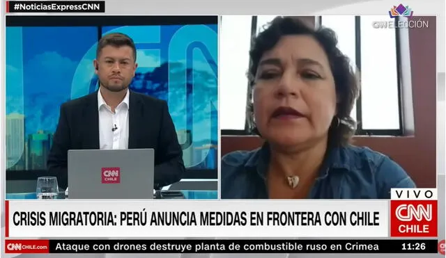 La segunda vicepresidenta del Congreso dijo que el Perú ya llegó a su límite por lo que no puede recibir a más migrantes. Foto: captura CNN Chile