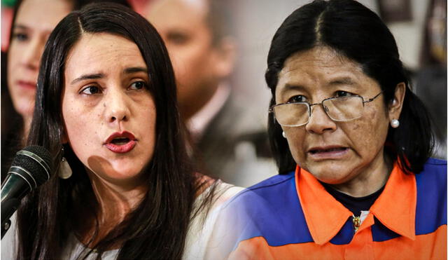 Verónika Mendoza criticó que Isabel Cortez reciba una condecoración de la presidenta Dina Boluarte. Foto: composición Congreso