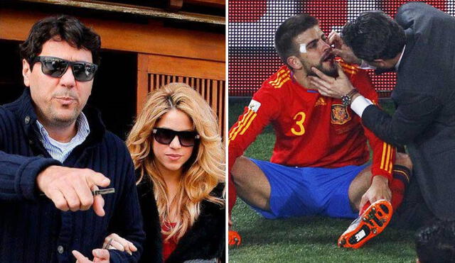 Gerard Piqué habría recibido un derechazo del hermano de Shakira. Foto: composición LR/Vanguardia/AS