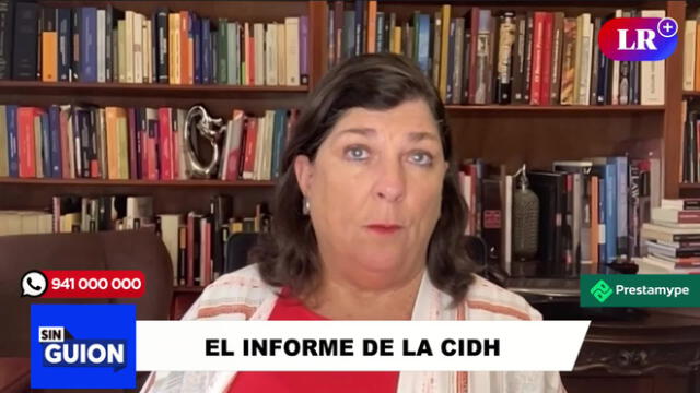 Rosa María Palacios analiza las conclusiones del informe de la CIDH. Foto: composición LR/LR+ - Video: LR+