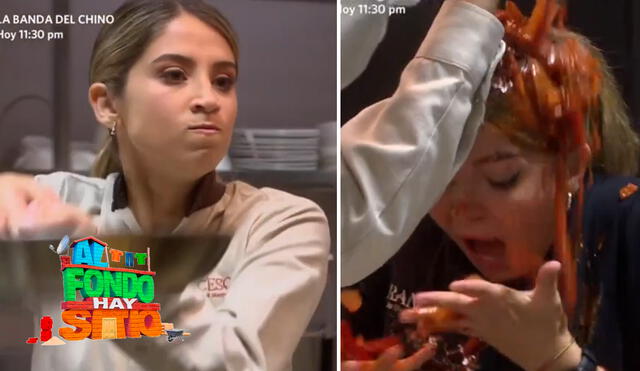 Alessia no toleró más a Laia en "Al fondo hay sitio" y le tiró comida encima. Foto: composición LR/América TV - Video: América TV