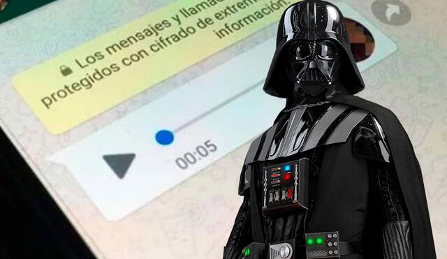 Es posible realizar el truco para enviar audios con la voz de Darth Vader. Foto: composición LR