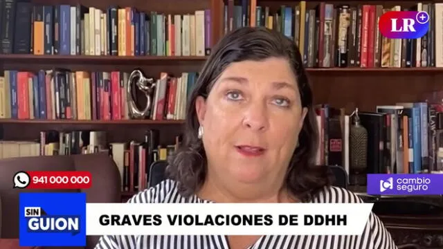 Rosa María Palacios cuestiona la postura de Dina Boluarte ante el informe de la CIDH. Foto y Video: "Sin guion"/LR+