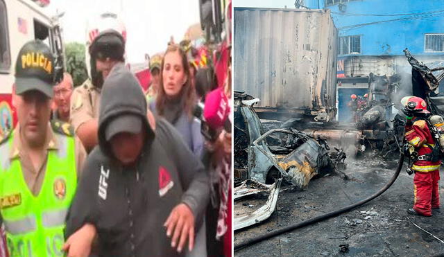 Combi y tráiler chocan en la cuadra 39 de la avenida Perú. Foto: captura Panamericana/Difusión| Video: La República