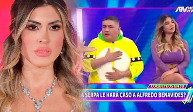 Brenda Serpa vio a su hermana Gabriela y Alfredo Benavides juntos en televisión. Foto: composición/captura de ATV/Instagram