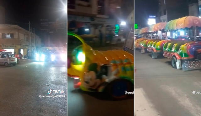 Con pasajeros a bordo, peculiar carro es viral en las calles del Perú. Foto: composición LR / capturas de TikTok / @pedrovargas97275