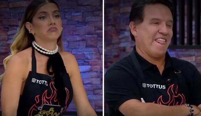 Korina Rivadeneira le aclaró algo a Ricardo Rondón en "El gran chef". Foto: captura/Latina Korina Rivadeneira le aclaró algo a Ricardo Rondón en "El gran chef". Foto: captura/Latina